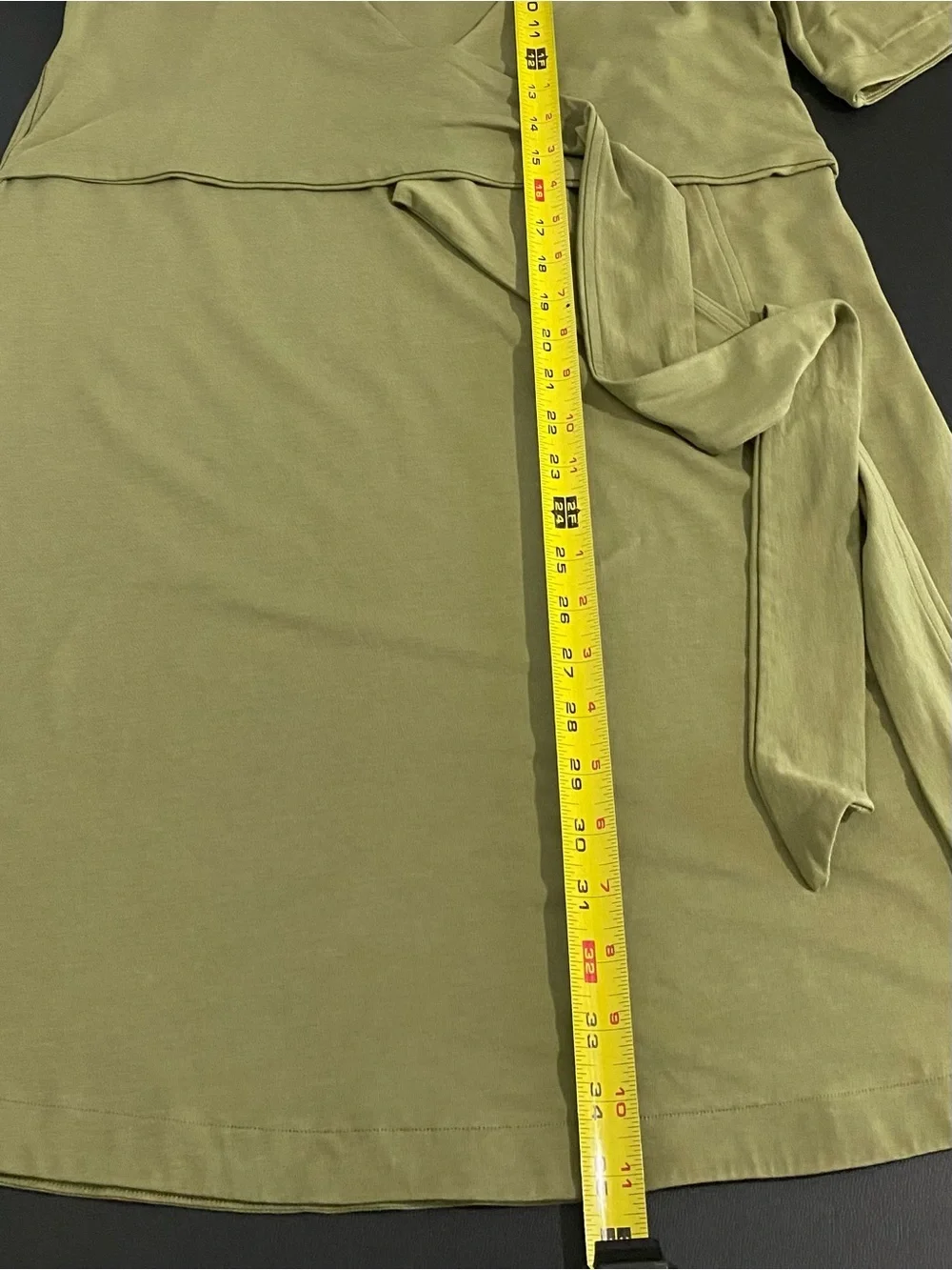Lululemon Pima Cotton Wrap Mini Dress Small 4-6 Olive Green Casual Travel